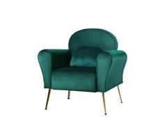 Artiss Armchair Lounge Chair Accent Armchairs Chairs Sofa Green Cushion Velvet