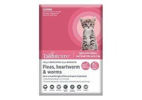 Talentcare Spot-On Cat Fleas, Heartworm & Worms Treatment