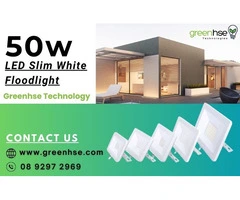 50W LED Slim White Floodlight | Greenhse Technologies