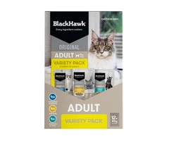 Black Hawk Original Adult Cat Food Variety Pack In Gravy