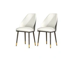 Artiss Dining Chairs Wooden Chair Kitchen Cafe Faux Leather Padded Seat Set Of 2