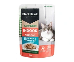 Black Hawk Indoor Wet Cat Food Chicken Whitefish In Gravy