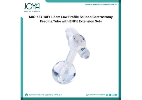 MIC-KEY 18Fr 1.5cm Low Profile Balloon Gastrostomy Feeding Tube with ENFit Extension Sets