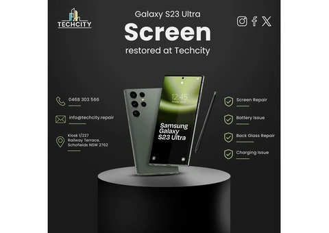 Samsung S23 Ultra back glass Repair at TechCity in Box Hill, Schofields and Kellyville