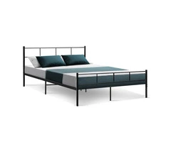 Artiss Metal Bed Frame Queen Size Platform Foundation Mattress Base SOL Black