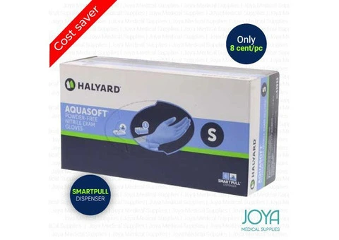 Halyard Aquasoft Powder-Free Nitrile Exam Small Gloves | Joya Medical Supplies