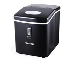 POLYCOOL 3.2L Portable Ice Cube Maker Machine Automatic with LCD Control Panel, Black