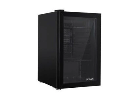 Devanti 70L Bar Fridge Glass Door Mini Countertop Freezer Fridges Bottle Cooler