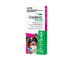 Credelio Plus Provides 4 in 1 Protection Chewable Tablet For Dogs  2.8-5.5kg 3 Pack