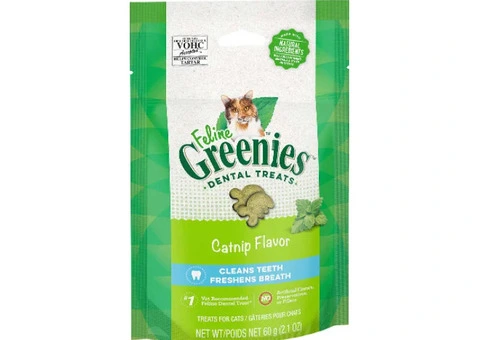 GREENIES Feline Catnip Flavor Adult Dental Cat Treats | VetSupply