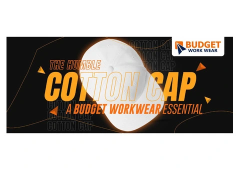 Get our humble cotton cap which is a budget workwear essential