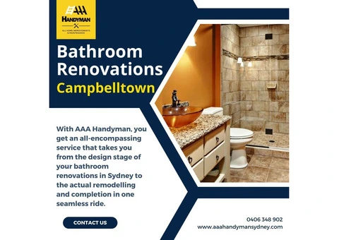 Bathroom Renovations Campbelltown - AAA Handyman Sydney