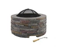 Grillz Fire Pit Outdoor Table Charcoal Fireplace Garden Firepit Heater