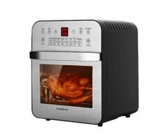 EUROCHEF 16L Digital Air Fryer Electric Airfryer Rotisserie Large Big Dry Cooker, Silver