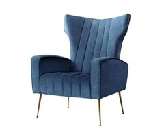 Artiss Armchair Lounge Accent Chairs Armchairs Chair Velvet Sofa Navy Blue Seat