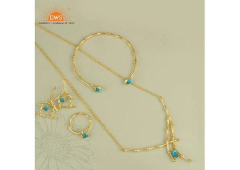 Stunning Mojave Arizona Turquoise Jewellery Set - Handcrafted Elegance!