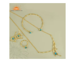 Stunning Mojave Arizona Turquoise Jewellery Set - Handcrafted Elegance!