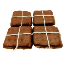 Huds and Toke - Easter Hot Cross Bun Dog Cookie
