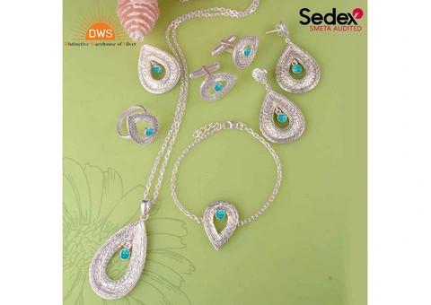 Stunning Chrysocolla Jewellery Set - Handcrafted Beauty for Sale