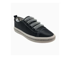 Navy Blue Leather Shoes From Ameisefashion
