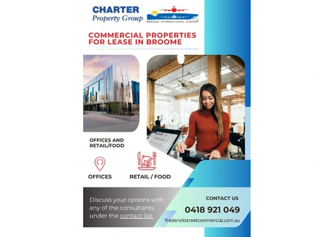 Commercial Properties for Lease in Broome | Frederick Street Commercial