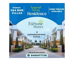 Exclusive 3BHK and 4BHK Duplex Villas with home theater Kurnool