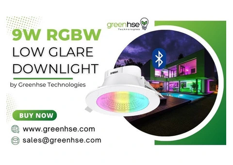 Smart 9W RGBW Low Glare Downlight by Greenhse Technologies