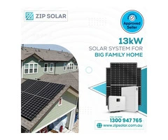 Cut Down Your Electricity Bills Today with Zip Solar's 13KW Solar Panel System