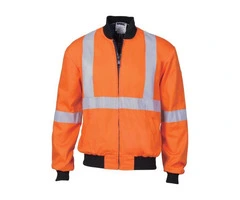 MENS HIVIS COTTON BOMBER JACKET WITH ‘X’ BACK & ADDITIONAL CSR R/TAPE