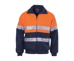 MENS HIVIS TWO TONE BLUEY BOMBER JACKET WITH CSR R/TAPE