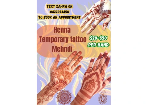 Henna temporary tattoo Mehndi - 1/7
