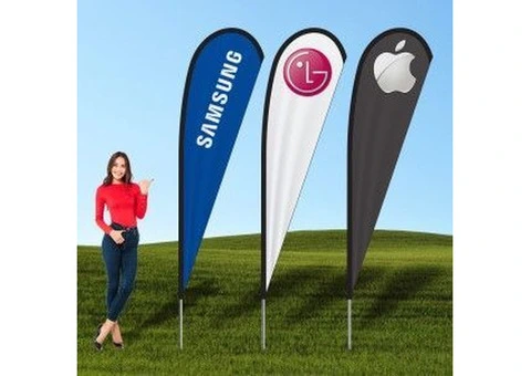 Premium Teardrop Flags – High Visibility Outdoor Advertising