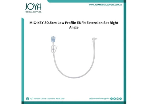 MIC-KEY 30.5cm Low Profile ENFit Extension Set Right Angle | Australia