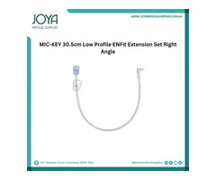 MIC-KEY 30.5cm Low Profile ENFit Extension Set Right Angle | Australia