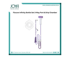 Flocare Infinity Bottle Set–3-Way Port and Drip Chamber - Joya Medical Supplies