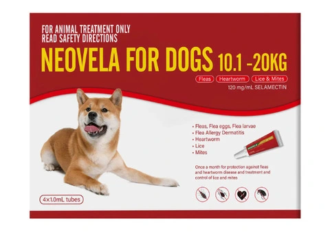 Buy Neovela (Selamectin) Flea and Worming For Dogs 10 - 20 Kg Red Online