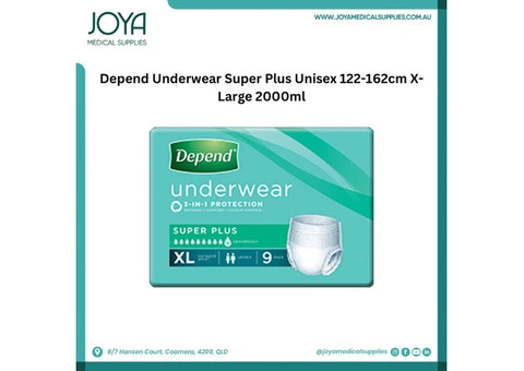 Depend Underwear Super Plus Unisex 122-162cm X-Large 2000ml | Australia