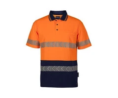 Mens Hi Vis Short Sleeve Segmented Tape Polo