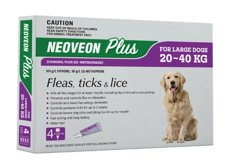 Buy Neoveon Plus Flea and Tick For Large Dogs 20 to 40kg Purple Online