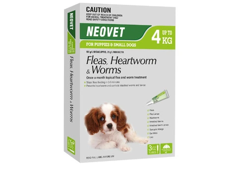 Buy Neovet Flea and Worming For Puppies and Small Dogs Upto 4kg Green Online
