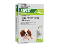 Buy Neovet Flea and Worming For Puppies and Small Dogs Upto 4kg Green Online