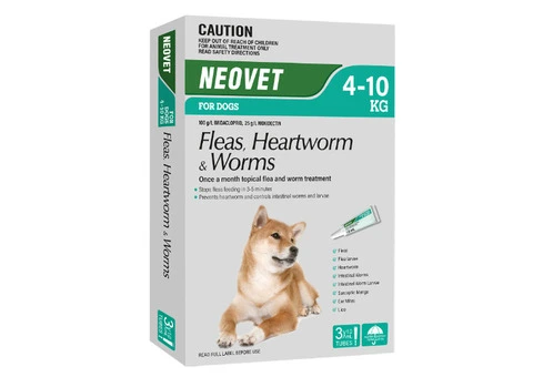 Buy Neovet Flea and Worming For Medium Dogs 4 to 10kg Aqua Online