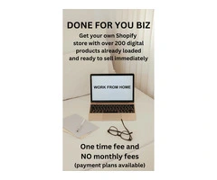 Done for you Digital Business-SHopify store with over 200 digital products