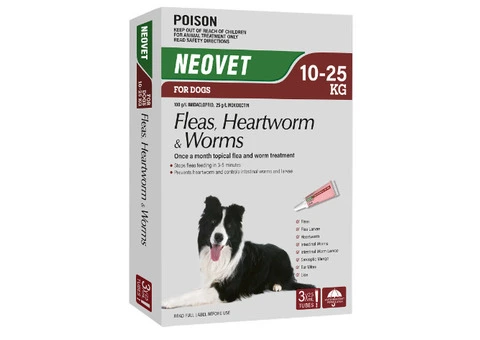 Buy Neovet Flea and Worming For Large Dogs 10 to 25kg Red Online