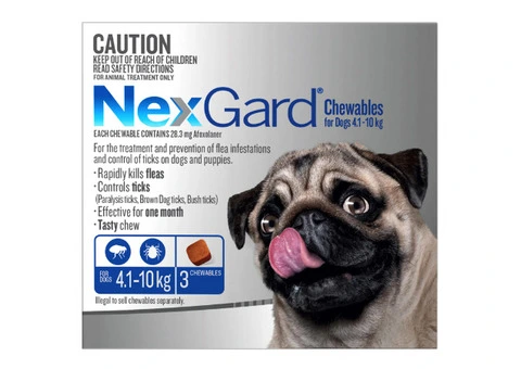 Buy Nexgard Chewables For Small Dogs (4.1 - 10 Kg) Blue Online