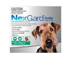 Buy Nexgard Chewables For Medium Dogs (10.1 - 25 Kg) Green Online