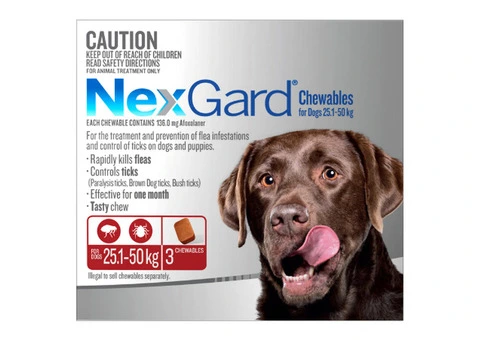 Buy Nexgard Chewables For Large Dogs (25 - 50 Kg) Red