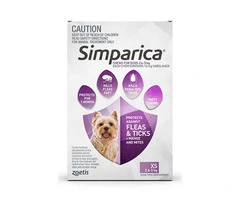 Simparica Chewables 10MG for Very Small Dogs 2.5-5KG (PURPLE)