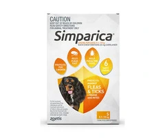 Simparica Chewables 20MG for Small Dogs 5.1-10KG (ORANGE)