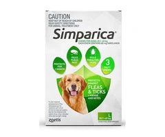Simparica Chewables 80MG for Large Dogs 20.1-40KG (GREEN)